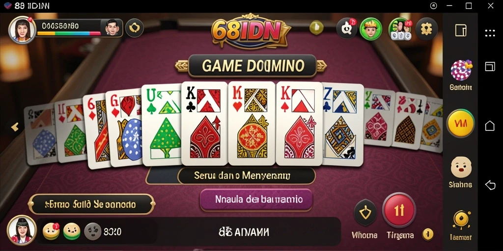 Tampilan gameplay domino yang seru dan interaktif.
