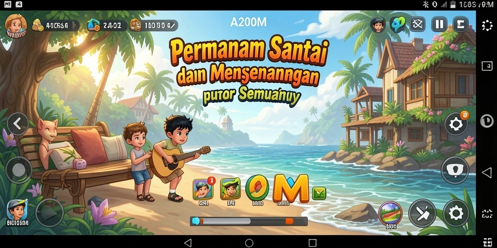 Tampilkan gameplay santai dan interaktif A200M yang seru.