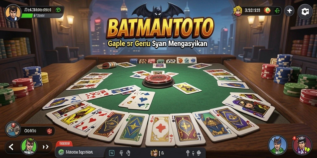 Tampilan menarik dari gameplay Gaple di BATMANTOTO.