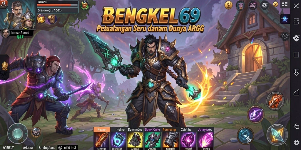 Screenshot menunjukkan pertarungan seru dalam petualangan ARPG.
