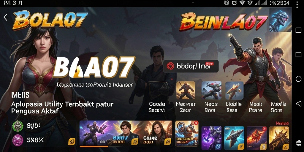 Tampilan utama BOLA07 dengan antarmuka yang intuitif dan modern.