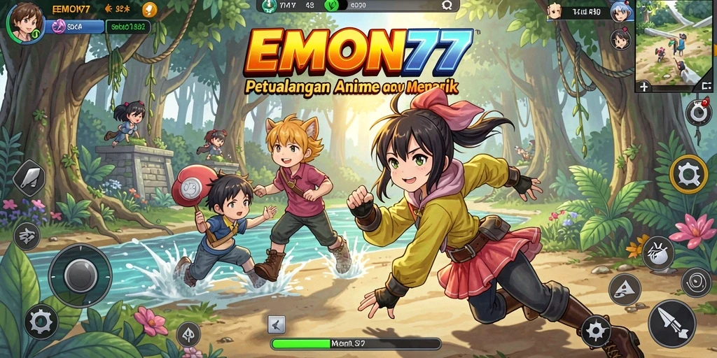 Tampilan gameplay seru dan menarik di EMON77.