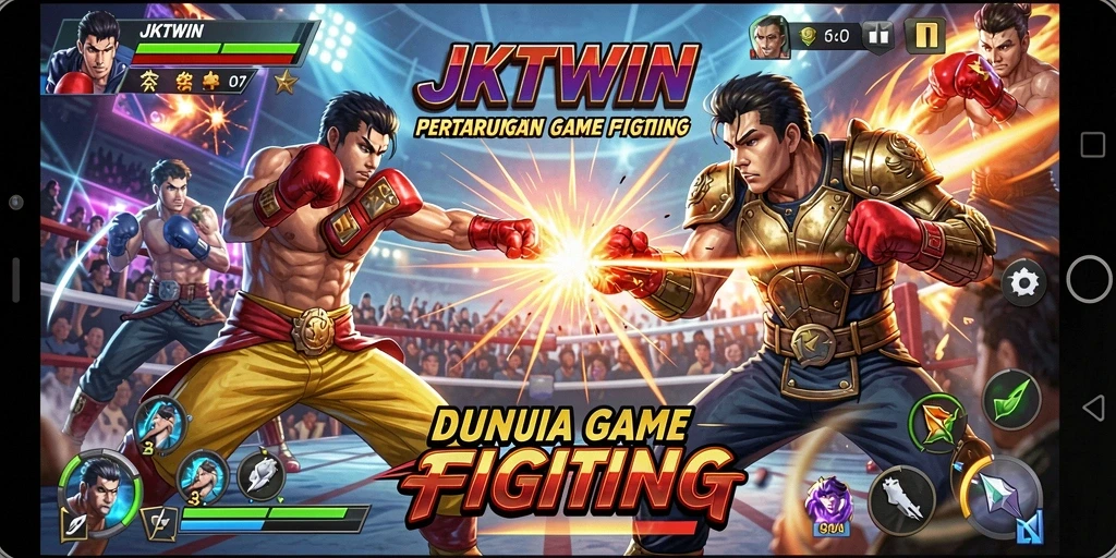 Gameplay seru di JKTWIN dengan pertarungan yang menegangkan.