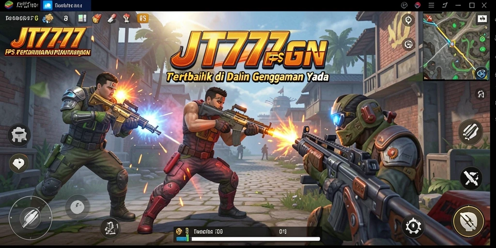 Tampilan gameplay menegangkan di JT777 dengan aksi FPS yang cepat.