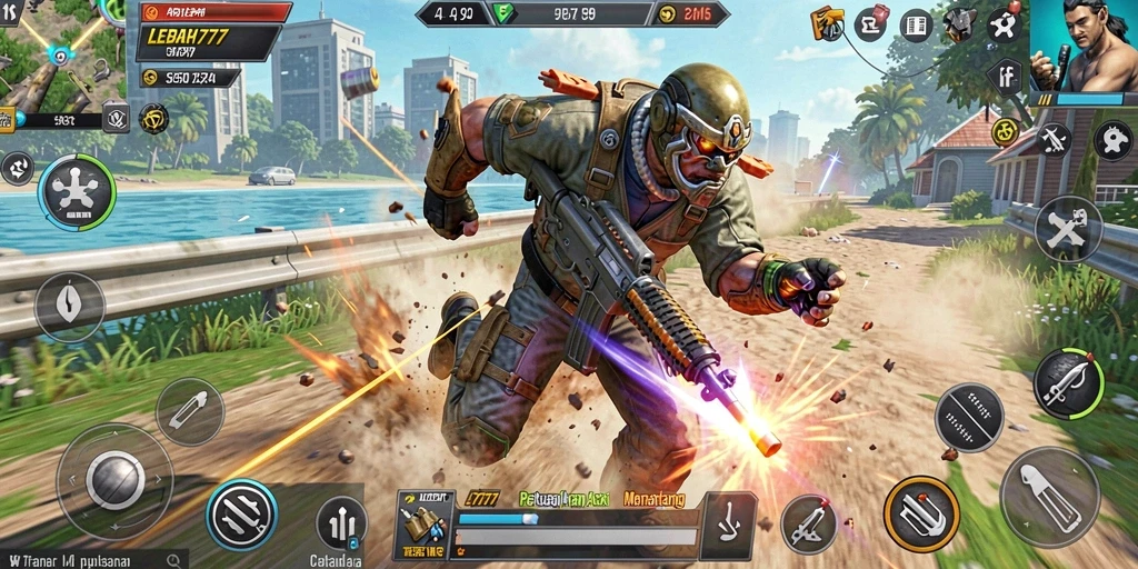 Tampilan gameplay LEBAH777 yang penuh aksi dan pertarungan mendebarkan.