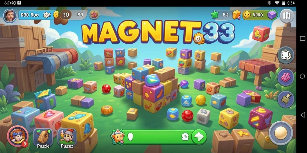 Tampilan gameplay seru dan menantang di MAGNET33 dengan berbagai level puzzle.