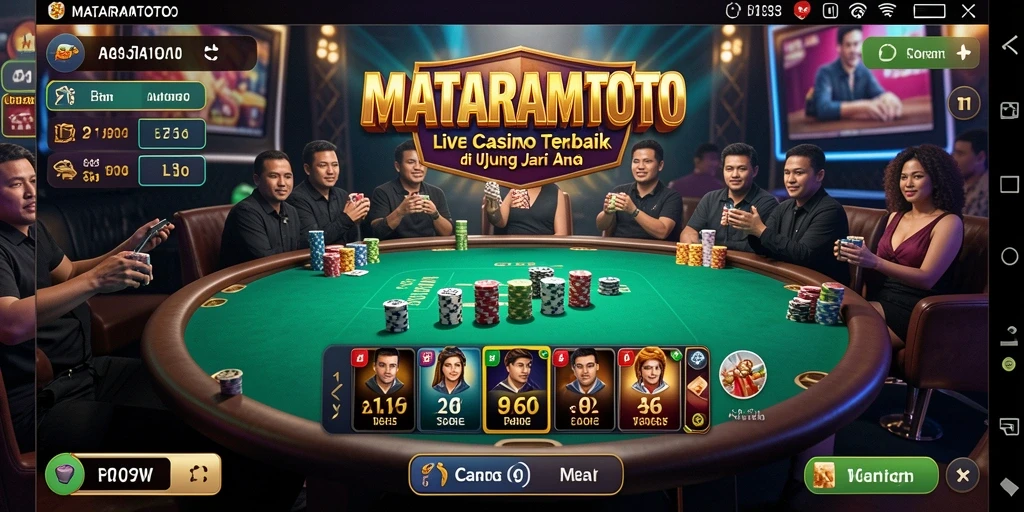 Screenshot gameplay Live Casino MATARAMTOTO yang interaktif dan menarik.