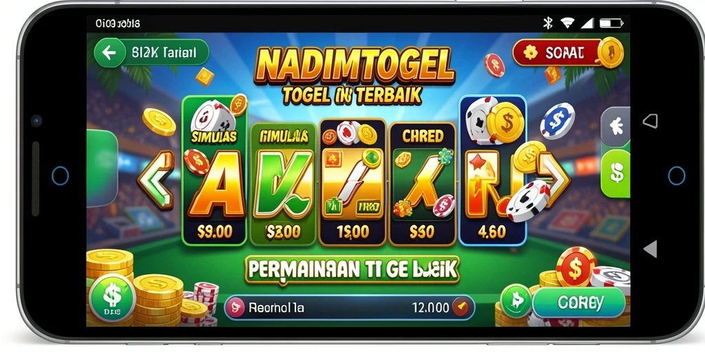 Tampilan grafik dan interaksi permainan NADIMTOGEL.