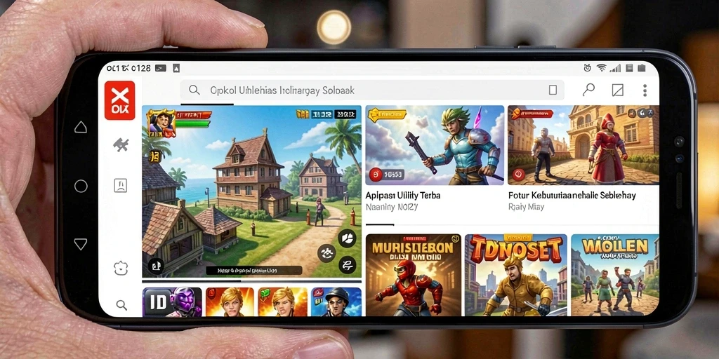 Tampilan utama OLX128 dengan berbagai fitur Utility yang menarik.