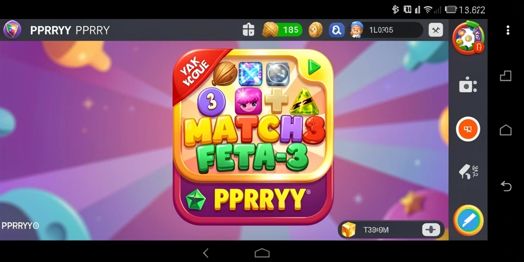 Tampilan gameplay seru dalam PPRRYY dengan tantangan match-3 yang menarik.