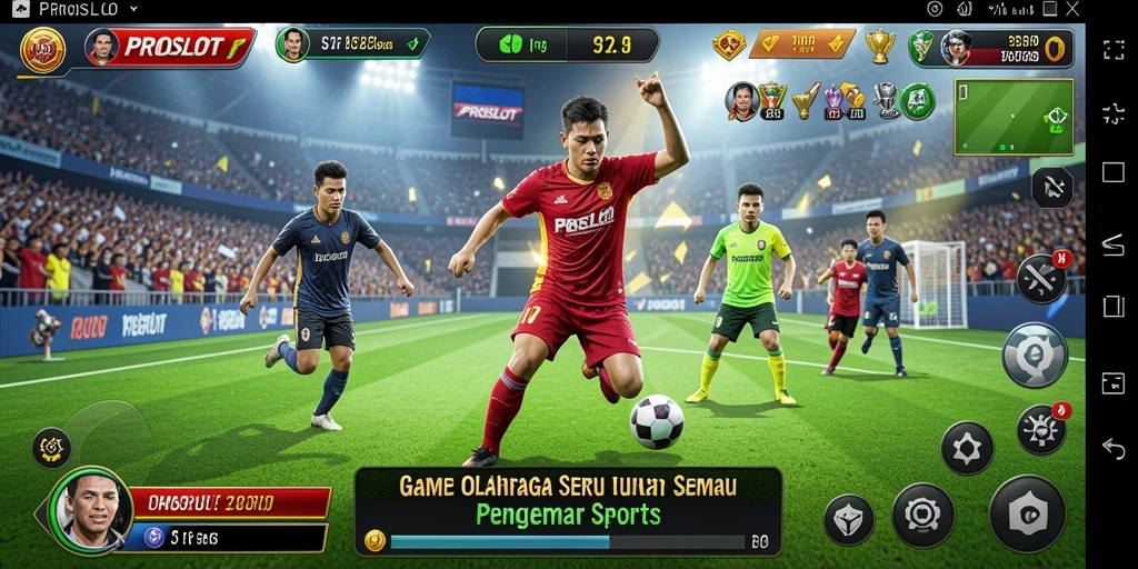 Gameplay PROSLOT yang menampilkan pertandingan olahraga seru.
