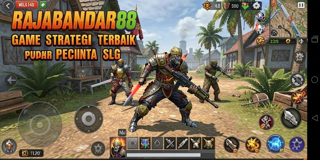 Tampilan gameplay RAJABANDAR88 yang penuh aksi dan strategi.