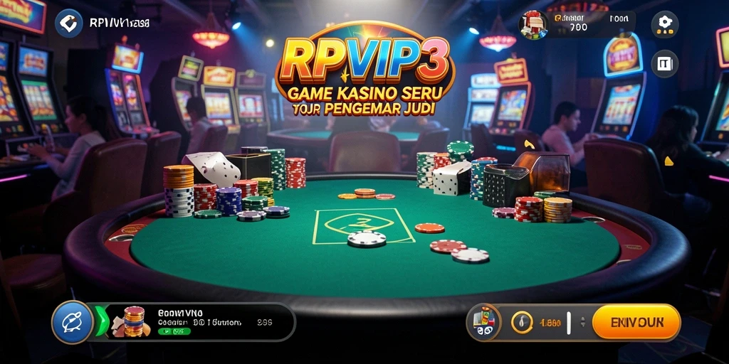 Screenshot RPVIP3 menampilkan keseruan gameplay Kasino yang mengasyikkan.