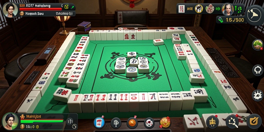 Gameplay Mahjong seru dengan visual yang menawan.