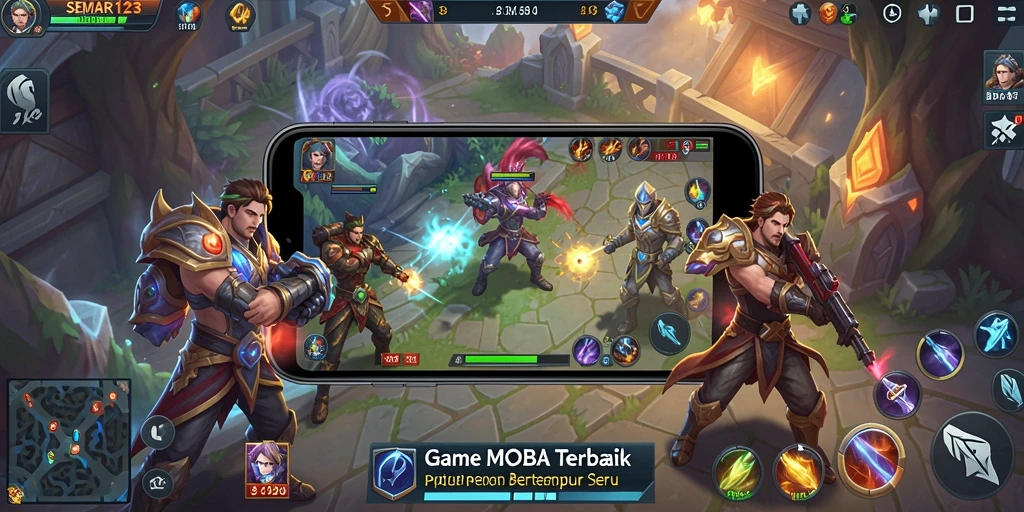 Tampilan gameplay seru SEMAR123 dengan karakter unik dan pertempuran intens.