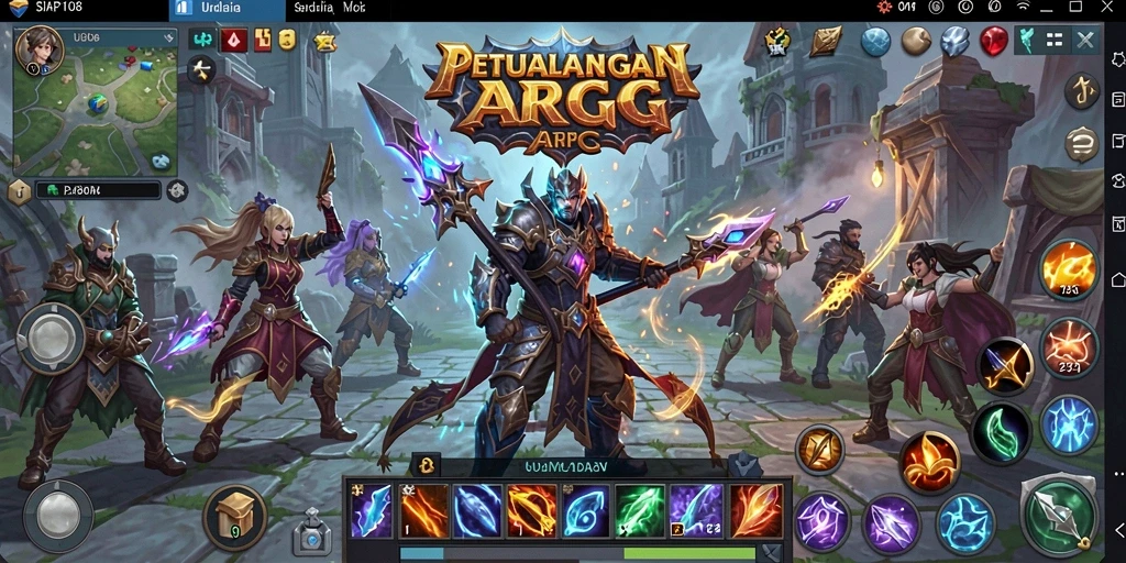 Gameplay seru dan mendebarkan dalam SIAP108 ARPG.