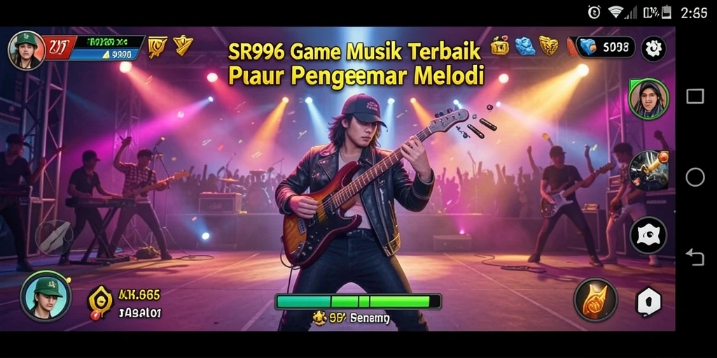 Tampilan gameplay menampilkan keseruan dan tantangan dalam permainan musik.