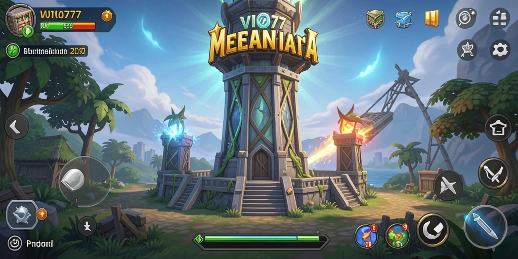 Tangkapan layar dari gameplay Tower Defense VIO77 yang menegangkan.