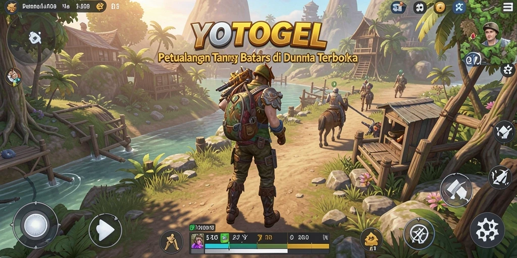Tampilan gameplay YOTOGEL di dunia Open World yang luas.